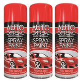 3X Auto Extreme Red Spray Paint 400ml Spray Paint